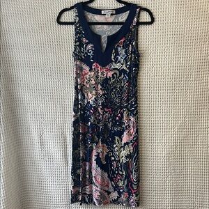 Tommy Bahama Navy Paisley Sleeveless Dress